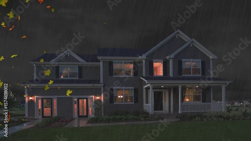 house in the night