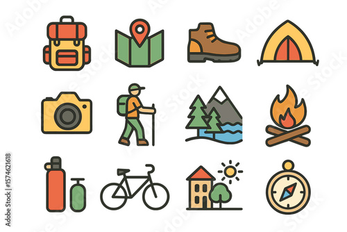 Exploring the great outdoors with essential gear for hiking and camping adventures near mountains and lakes