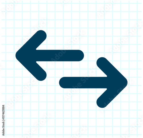 Two opposing curved arrows symbolizing data exchange, communication, or synchronization.