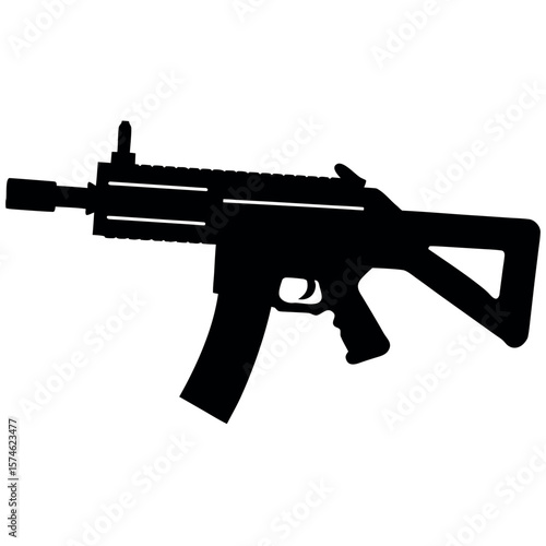 M203 Grenade Launcher Isolated on White Background Design