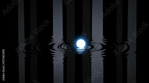 Glowing Orb in Distorting Geometric Forest