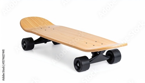 Light brown wooden skateboard