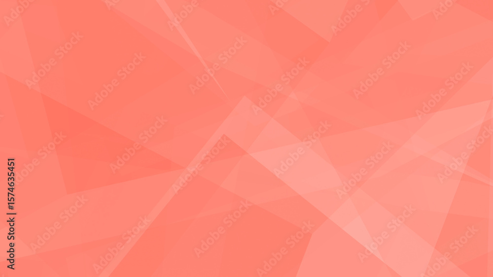 Fototapeta premium Abstract light red geometric transparent shapes background