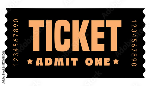 Admit one ticket isolated, admit one ticket