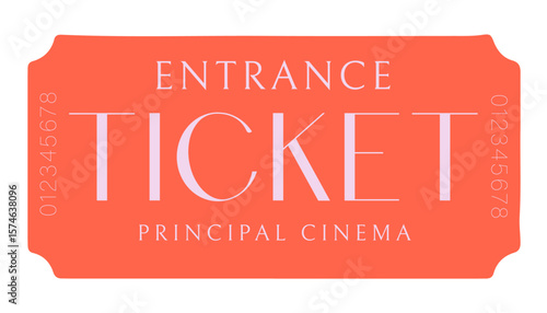 Admit one ticket, admit one ticket isolated