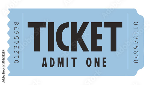 Admit one ticket, admit one ticket isolated