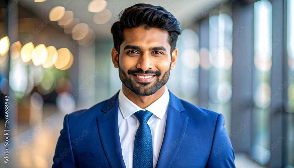 Businessman in suit – professional look with blurred background Businessman in suit – professional look with blurred background