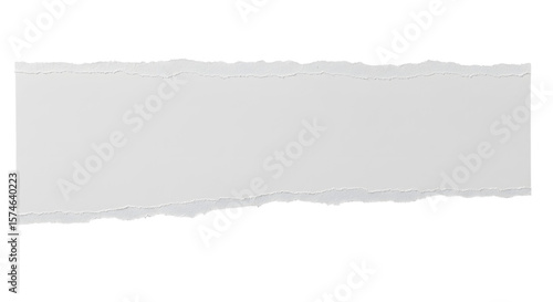 Torn White Paper Strip,  Clean Ripped Edge,  Blank Space,  Textured Background,  High-Resolution Image,  Isolated on Black,  Perfect for Mockups,  Design Elements,  Advertising,  and Collage Projects.