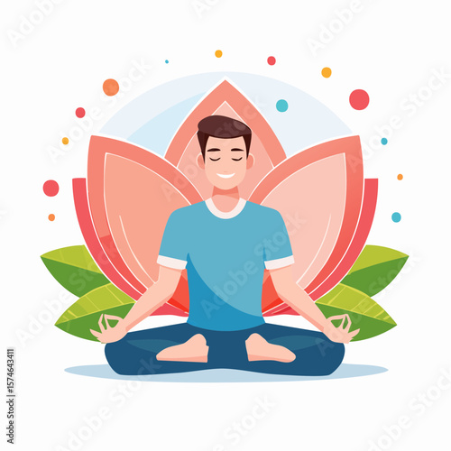 yoga in the lotus position