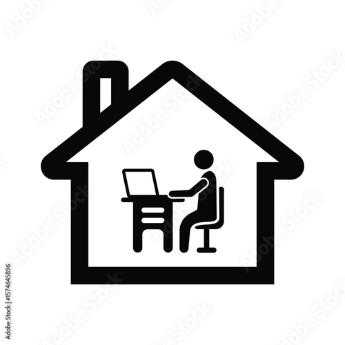 Work From Home and Remote Office Icon