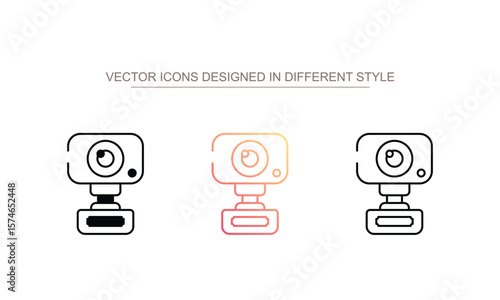 Webcam Flash icon design with white background stock illustration