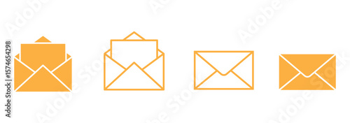 Message Icon. Email or News Illustrations - Vector, Sign and Symbol for Design,