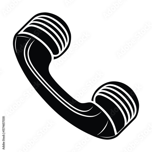 Classic Retro Phone Handset Icon Vector Graphic Image
