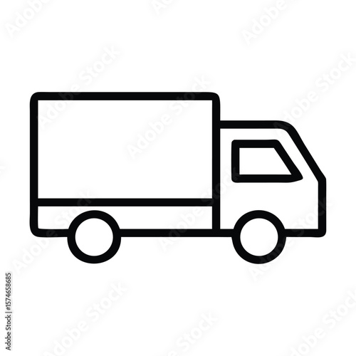 Truck Delivery Goods Vehicle Blue and Red