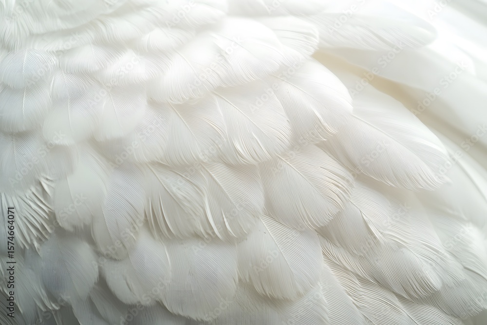 Obraz premium Close-Up View of Soft White Feathers for Nature Photography