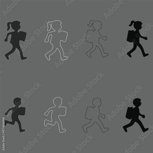 School kid vector illustration