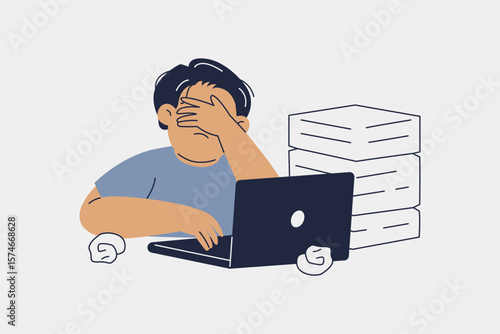 Illustration of Professional Burnout Syndrome