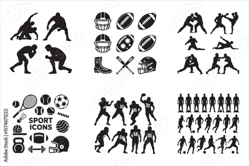 American Football Player Silhouette

Quarterback Throw Vector Design

Touchdown Football Action Illustration

Helmeted Football Player Silhouette Art

Dynamic American Football Player Vector