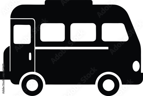 Van silhouette vector icon design