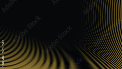 Dark Background with Elegant Gold Stripes Line Pattern for Luxury, Premium, and Modern Design Style