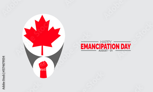 Emancipation Day celebration background, freedom and equality concept, use for banner, poster, card, and social media design