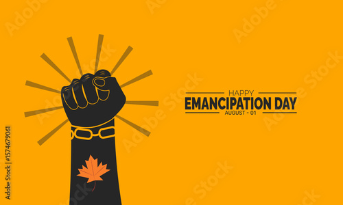 Emancipation Day celebration background, freedom and equality concept, use for banner, poster, card, and social media design