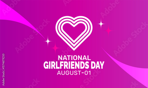 National Girlfriends Day background, love and friendship concept, use for banner, card, poster, and social media design