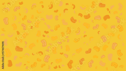 Abstract yellow background with orange shapes. Abstract vector background for presentation, banner, creative poster design.