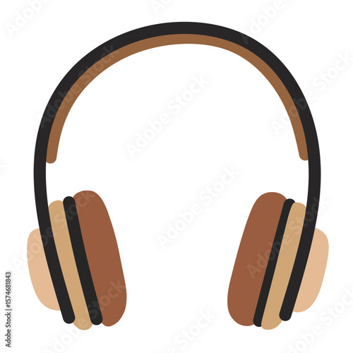 Cozy brown travel headphones. Ideal for music lovers, long trips, and flight comfort.