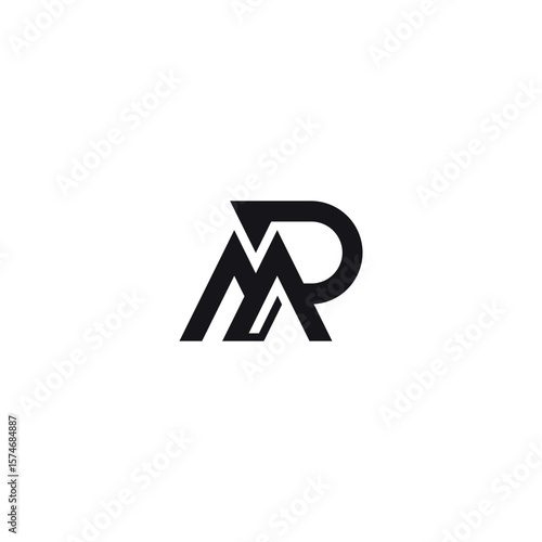 Alphabet M and R Letter Monogram Logo Design. Initial Vector Template.