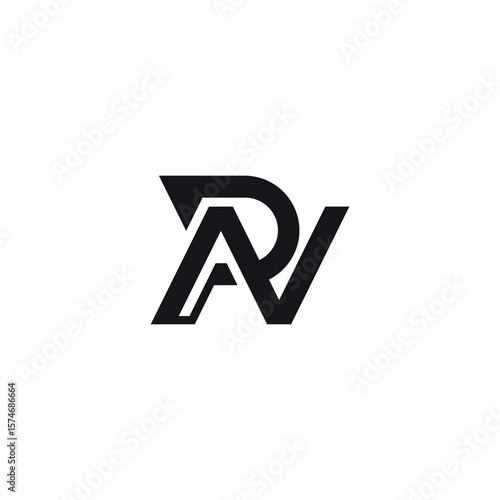 Fényképezés Alphabet N and P Letter Monogram Logo Design