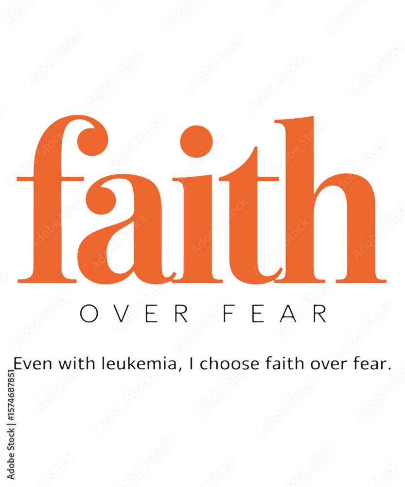Fototapeta premium Faith Over Fear Graphic Design