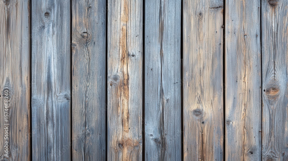 Naklejka premium Aged wooden planks with vertical grain.