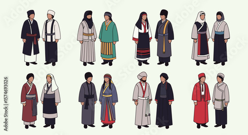 Diverse traditional attire showcase exploring cultural heritage through historic costumes