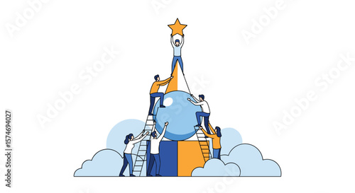 Teamwork inspires collective effort towards achieving a shared vision and reaching the top together