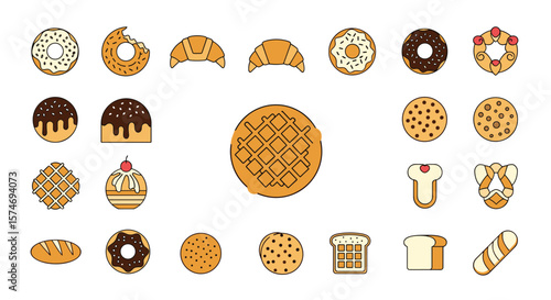 A delightful assortment of baked goods featuring various pastries and sweet treats perfect for any occasion