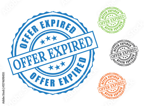 Outdated Sale Stamp Collection, Offer Expired Grunge Rubber Labels  