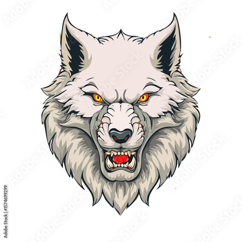 Scary Werewolf Isolated on ...