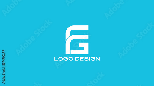 Contemporary FG lettermark logo with clean typography, ideal for modern brands, consulting firms, or personal identity design