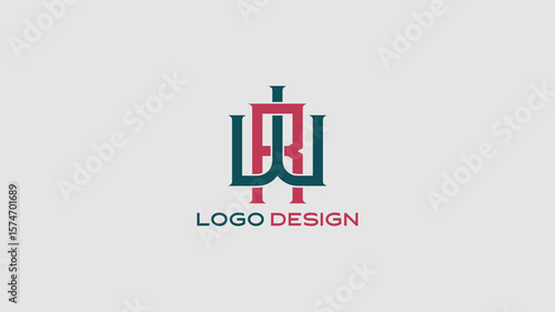 Distinctive WR monogram logo in a bold, vertical style ideal for corporate identity, business branding, or personal initials.