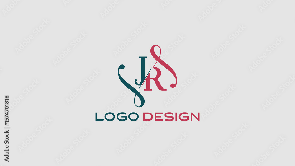 Elegant and minimal JR monogram logo design in a flowing, script-like style for personal branding, fashion, or creative professionals Elegant and minimal JR monogram logo design in a flowing, script-like style for personal branding, fashion, or creative professionals