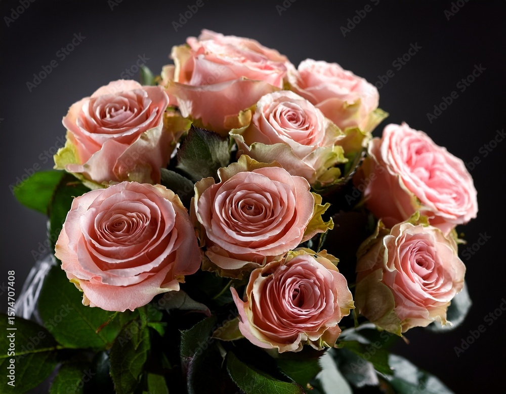 rose bouquet on dark background rose bouquet on dark background