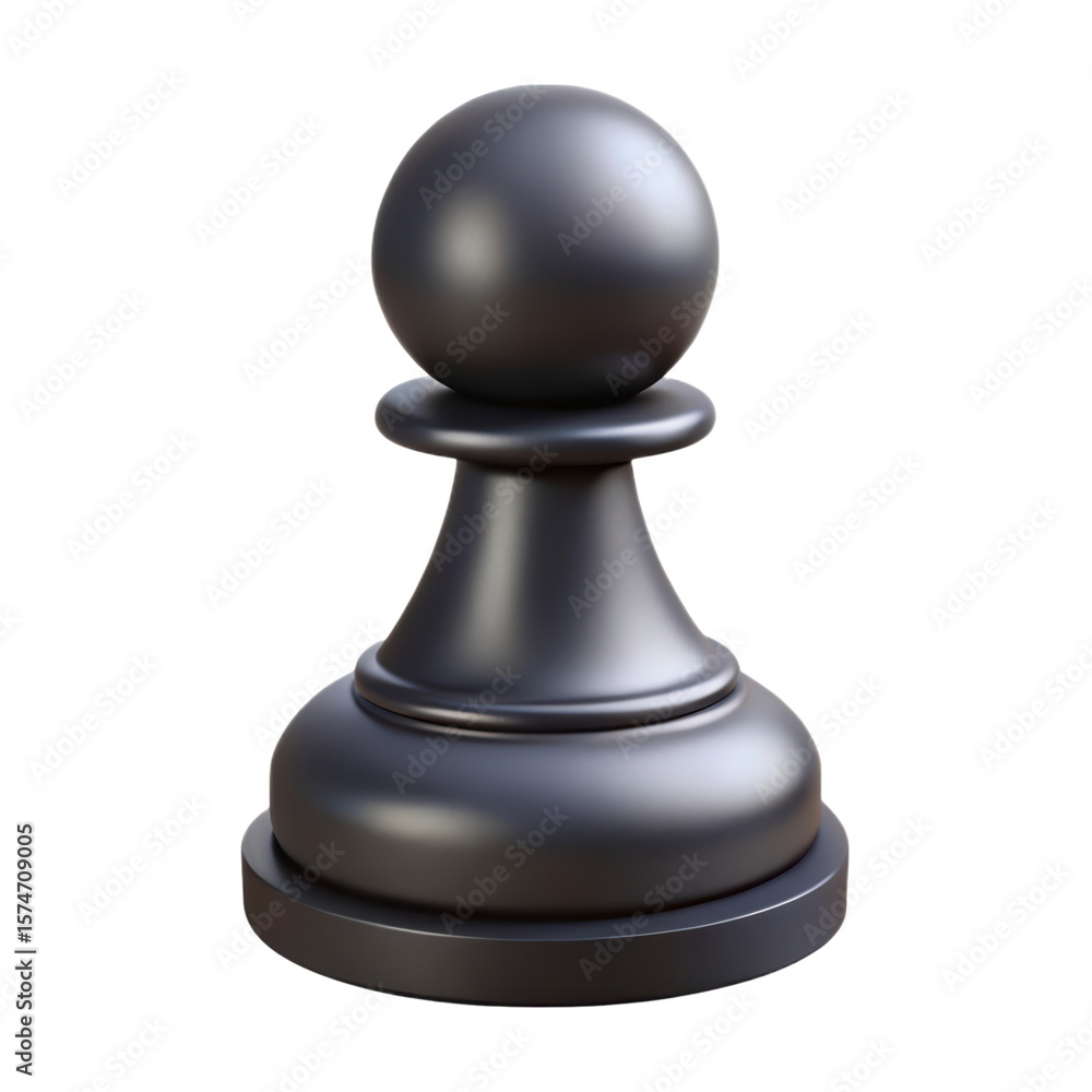Dark metal pawn piece strategic board game element high quality 3d rendering icon land transportation isolated on white background Dark metal pawn piece strategic board game element high quality 3d rendering icon land transportation isolated on white background