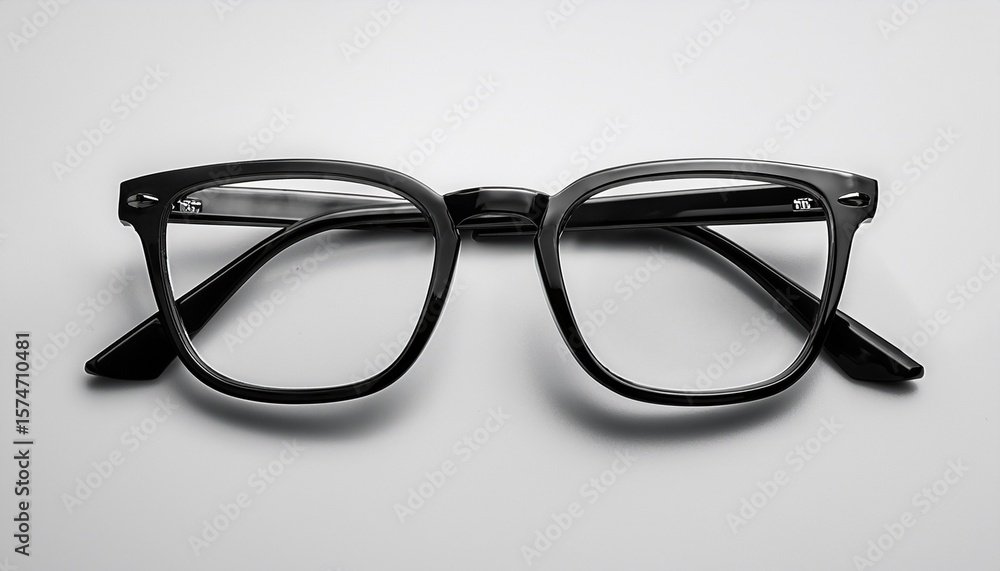 pair of stylish black rectangular eyeglasses rests on a white surface showcasing a minimalist and timeless design ideal for daily wear pair of stylish black rectangular eyeglasses rests on a white surface showcasing a minimalist and timeless design ideal for daily wear