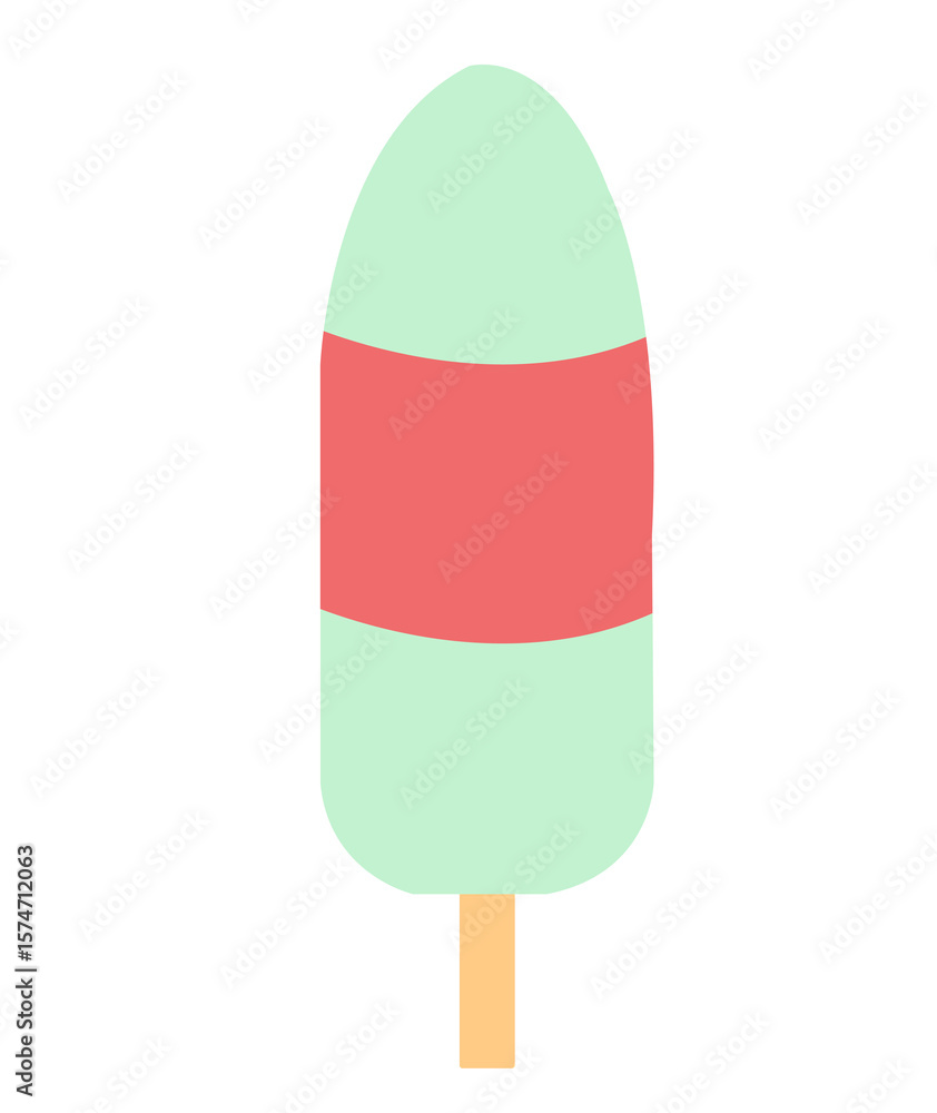 Fototapeta premium Popsicle clip art design on plain white transparent isolated background for sign, decal, card, shirt, hoodie, sweatshirt, apparel, tag, mug, icon, poster or badge 