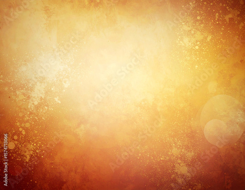 Warm-toned abstract background with textured, mottled, and speckled design.  Golden and orange hues create a radiant, glowing effect.