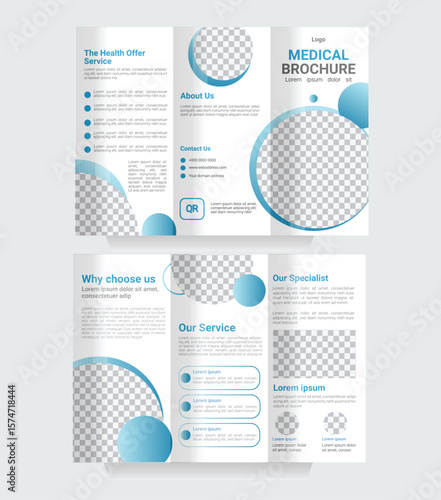 Creative Medical Health Care Tri Fold Brochure Design Template Editable And Resizable