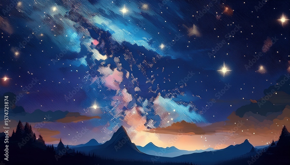 Fototapeta premium starry night sky background