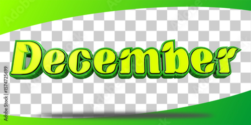 3d text nature isolated december