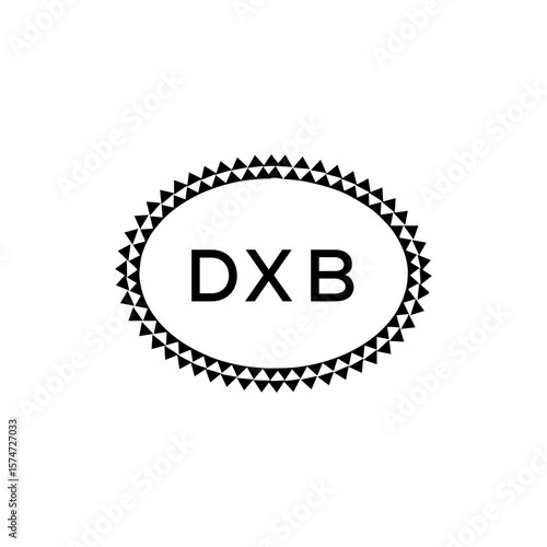 DXB  logo design on white background.